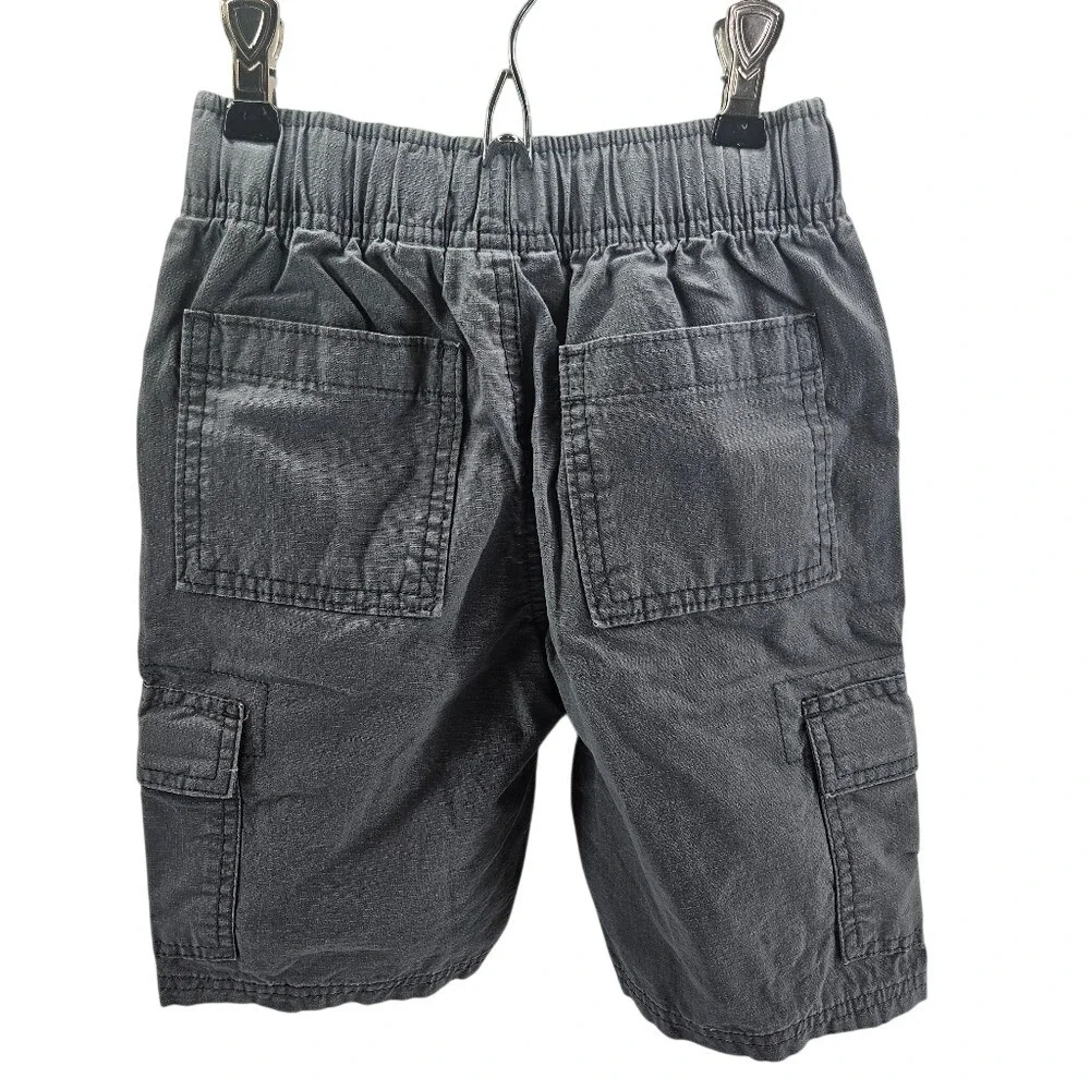 The Childrens Place Boys Gray Cargo Shorts Size 6 Elastic Waist‎ Adjustable Tab